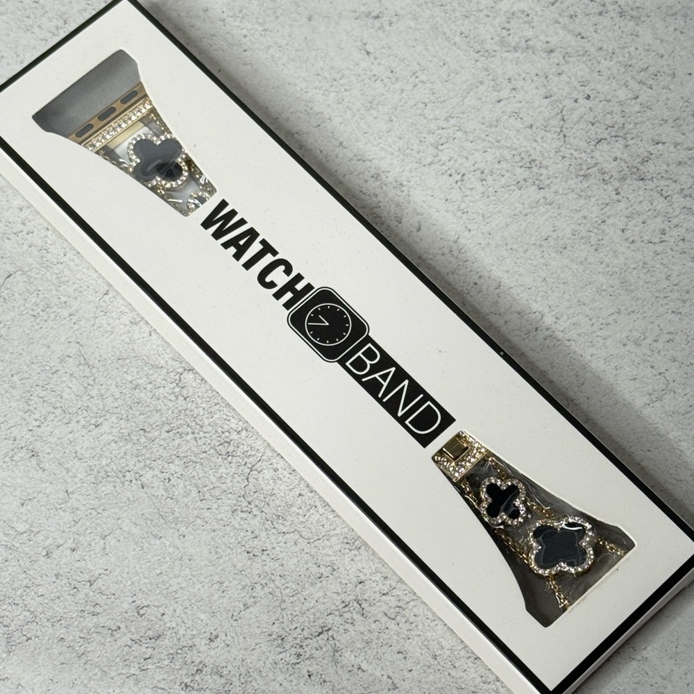 Gold and Black Watch Band